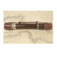 WWII Antique English Terrestrial Chromed Brass Telescope signed BRITEX SPOTTER