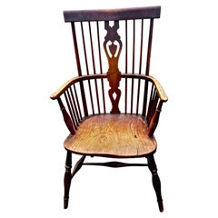 English Thames Valley Nineteenth Century Windsor Armchair with Hickory Seat
