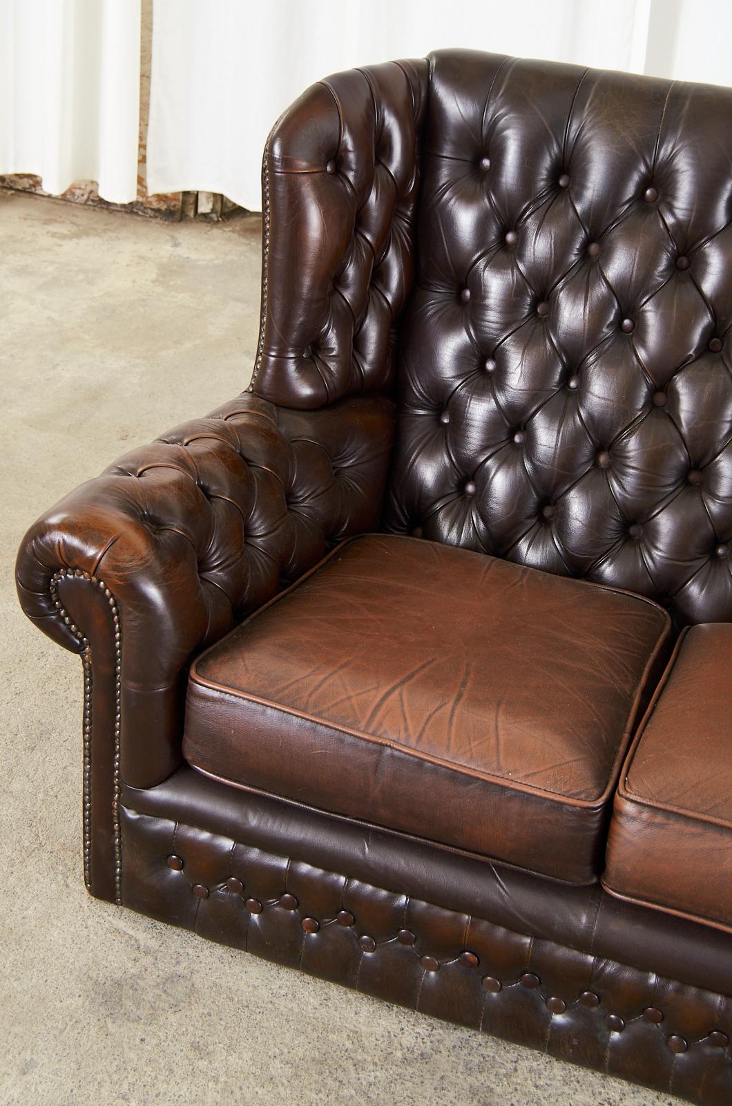 leather settee