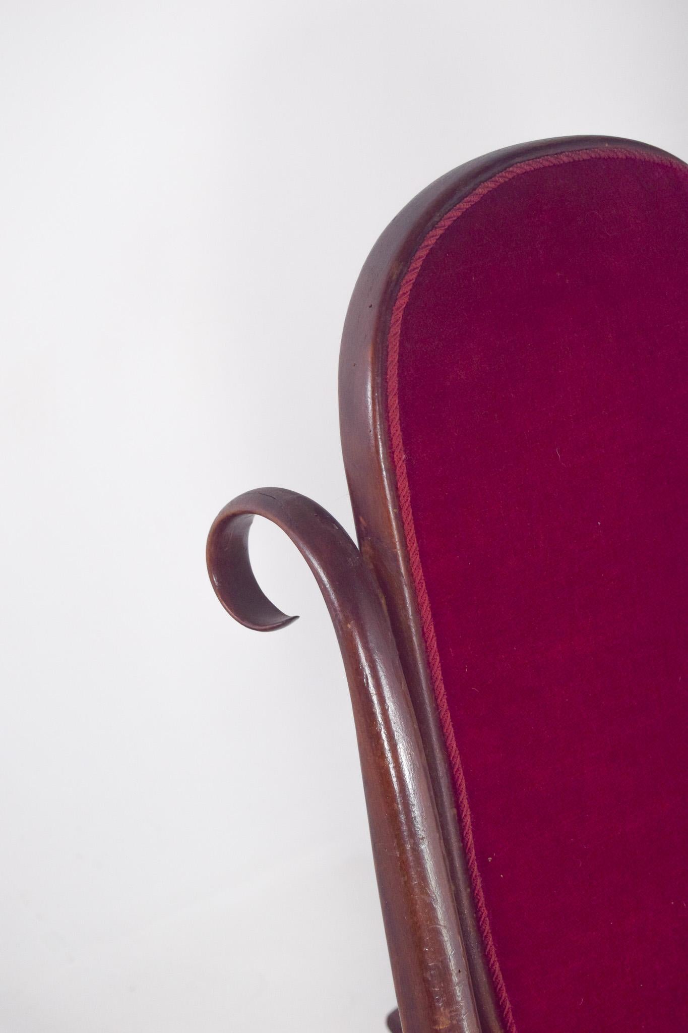 Britannico Sedia a dondolo inglese in stile Thonet in vendita