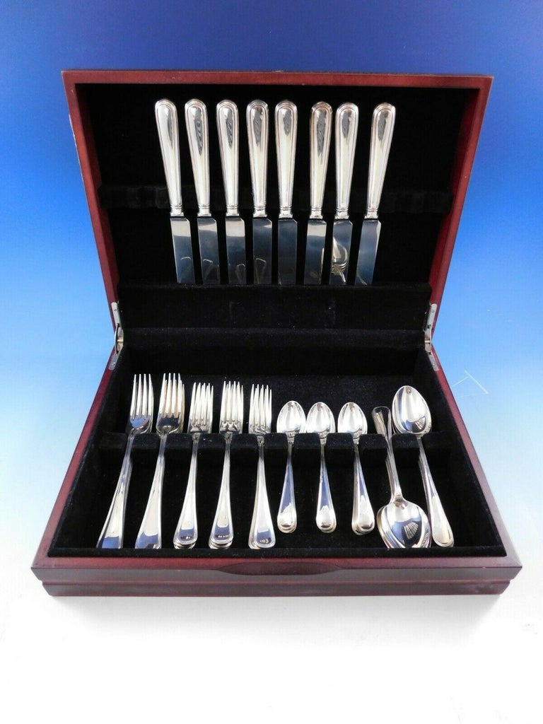 English Thread by James Robinson Sterling Silver Flatware Set 40 Pieces