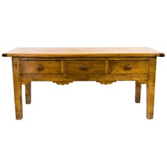 English Three-Drawer Serving Table