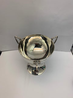English Three Handled Silver Cup of Plain Design, 1908