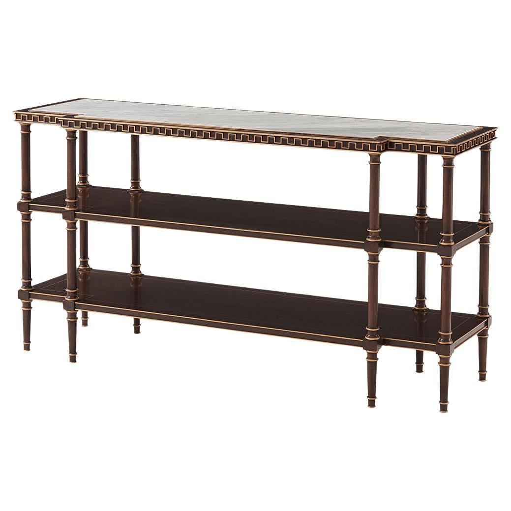 English Three Tier Console Table For Sale