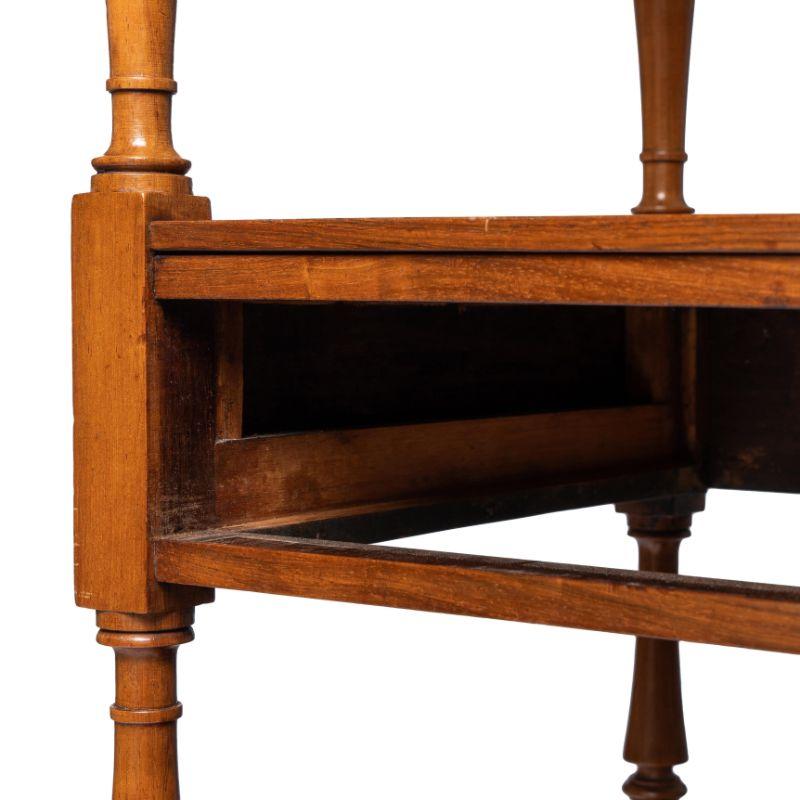 Sheraton Cameriere muto inglese a tre livelli su rotelle d'ottone in palissandro brasiliano, 1810 in vendita