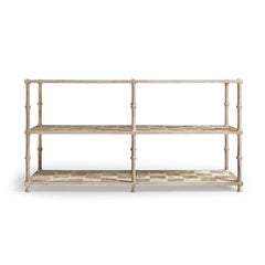 English Three-Tier Washed Console Table