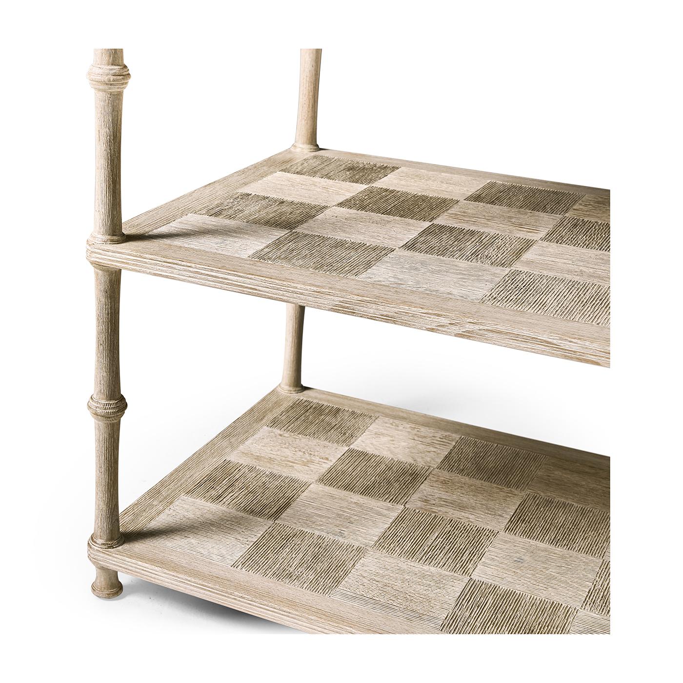 English Three-Tier Washed Console Table In New Condition For Sale In Westwood, NJ
