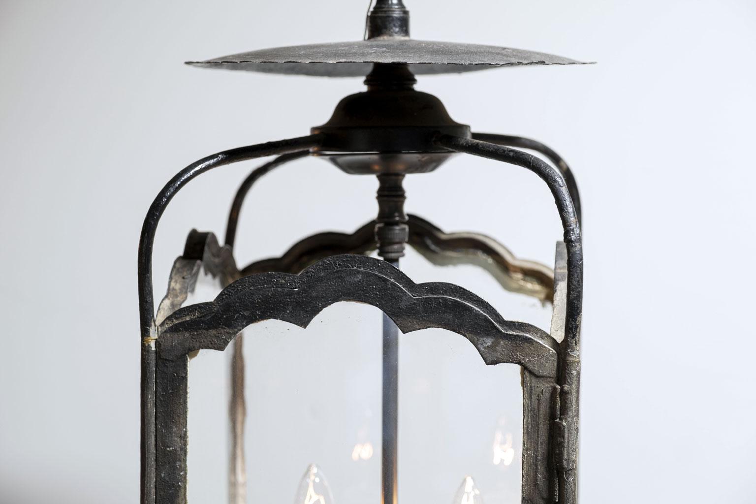 19th Century English Tole and Iron Lantern