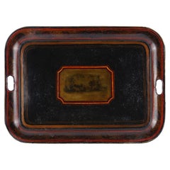 Antique English tole tea tray, c. 1800-20