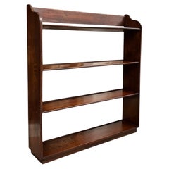 English Traditional Arts and Crafts Style Antique Open Wood Bookcase