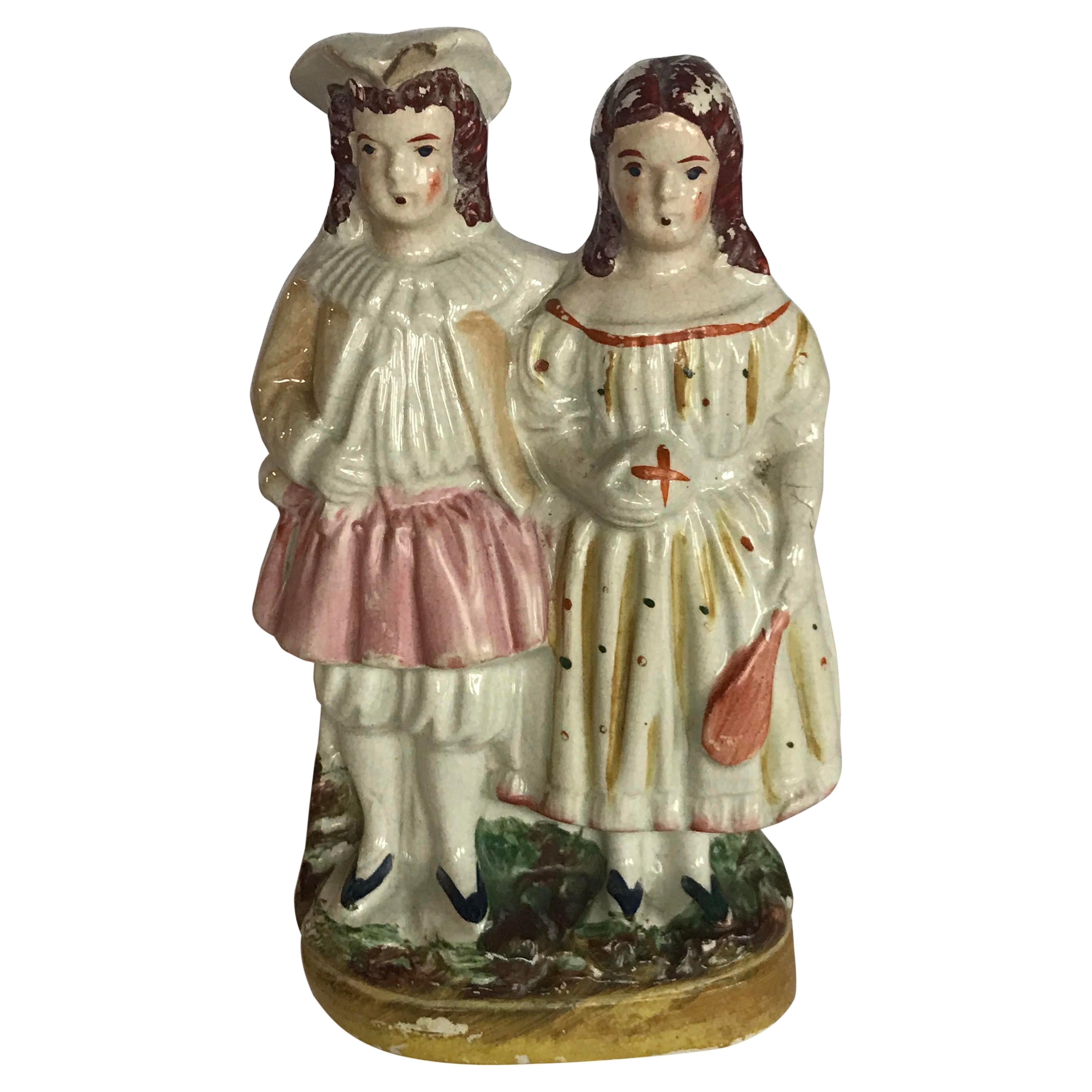 English Traditional Staffordshire Figurine For Sale