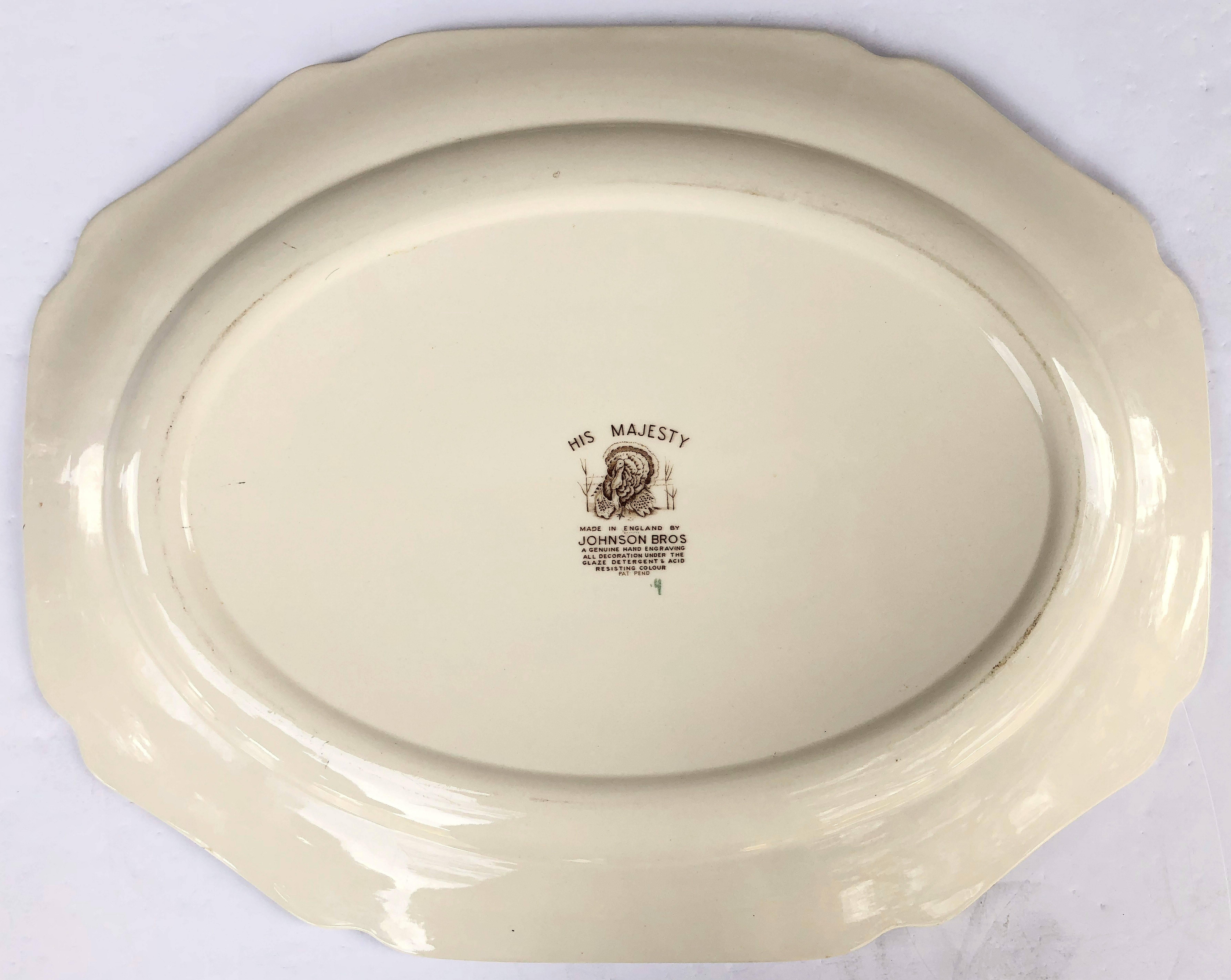 English Transfer-Ware Large Platter, His Majesty by Johnson Brothers 4
