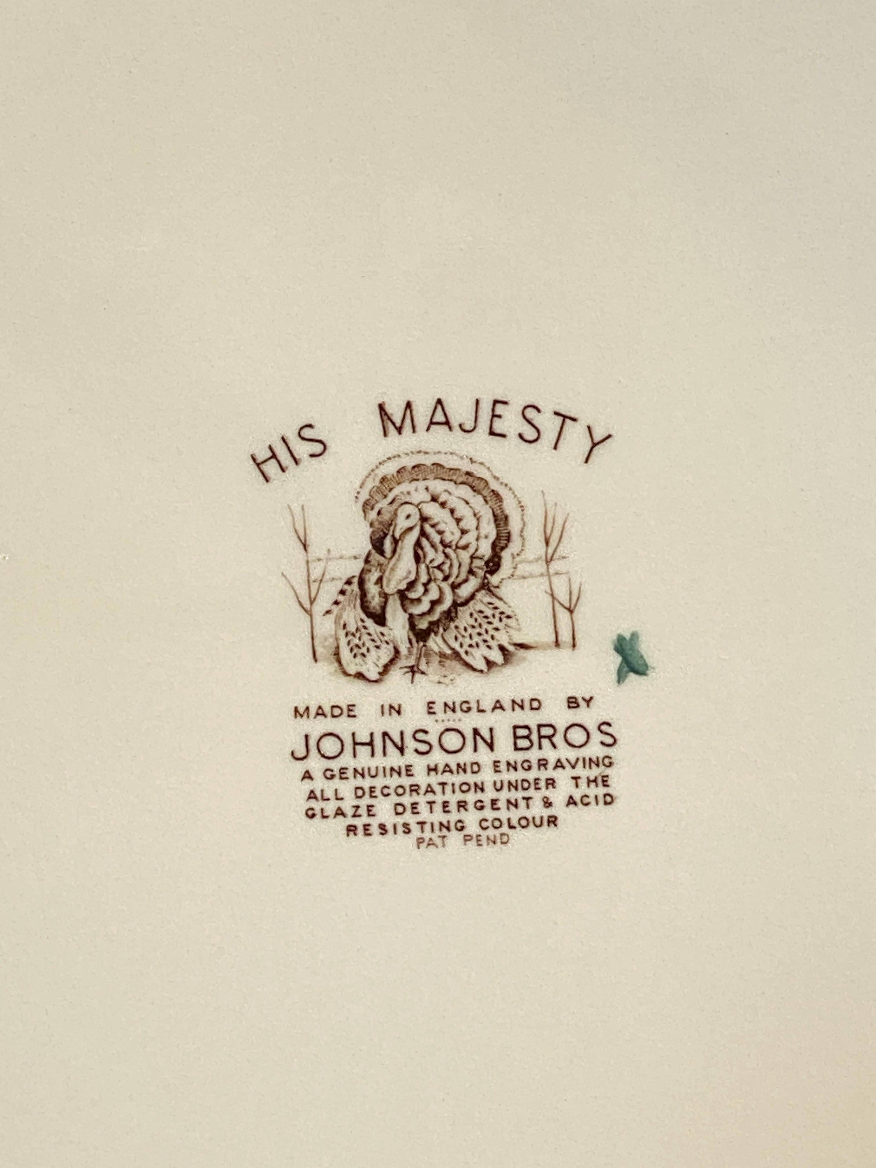 Bandeja grande inglesa Transfer-Ware, Su Majestad, de Johnson Brothers en venta 7