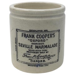 Antique English Transferware Frank Cooper's "Oxford" Seville Marmalade Pot