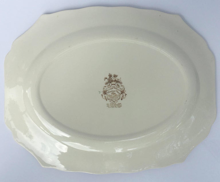 English Transferware Large Platter, Harvest Fruit Pattern by Johnson