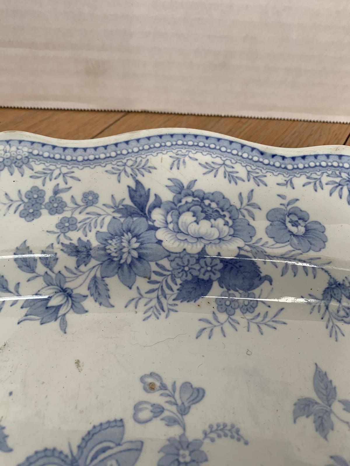 English Transferware Oval Charger in Asiatic Pheasants Pattern, Unmarked For Sale 7