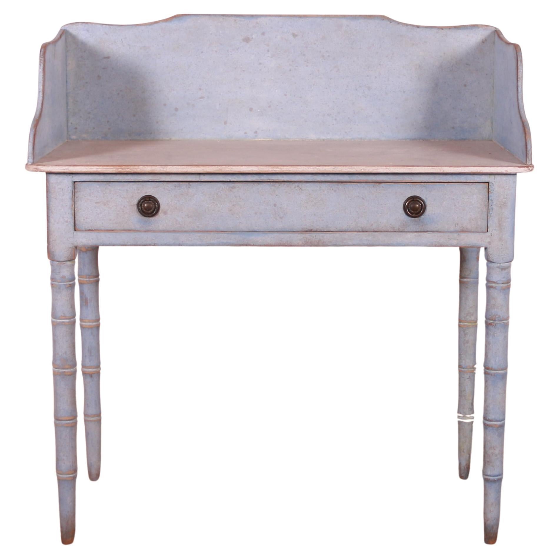 English Tray Back Side Table For Sale