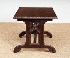 English Trestle End Center Table