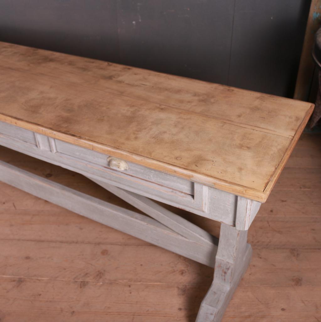Bleached English Trestle Table