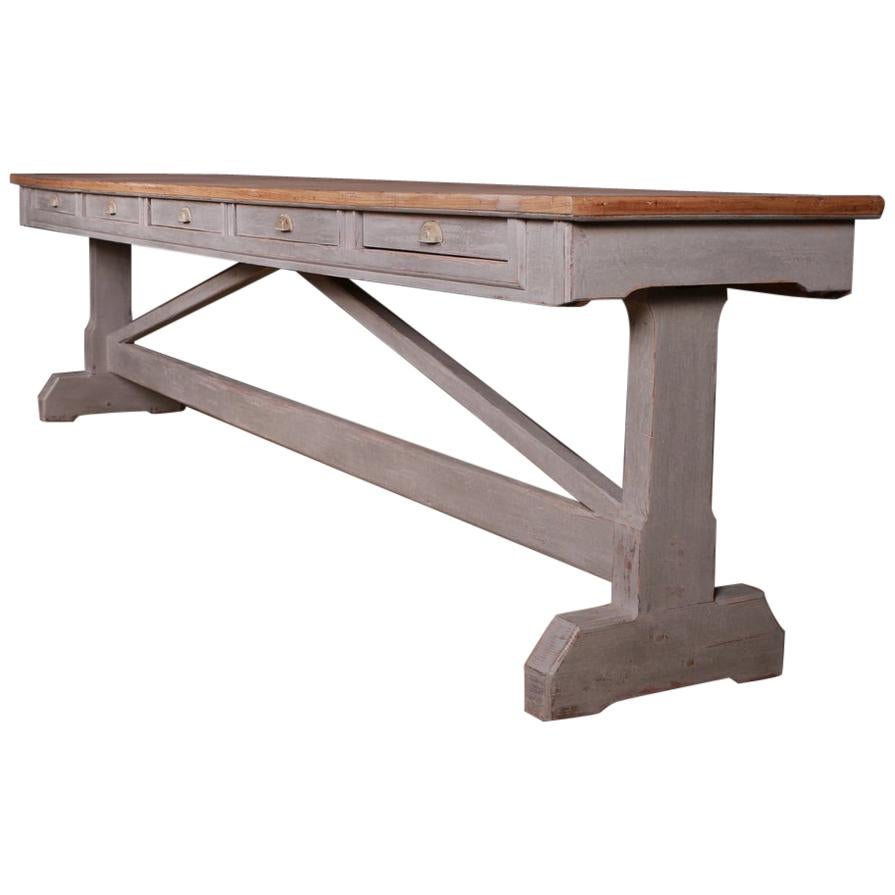 English Trestle Table at 1stDibs