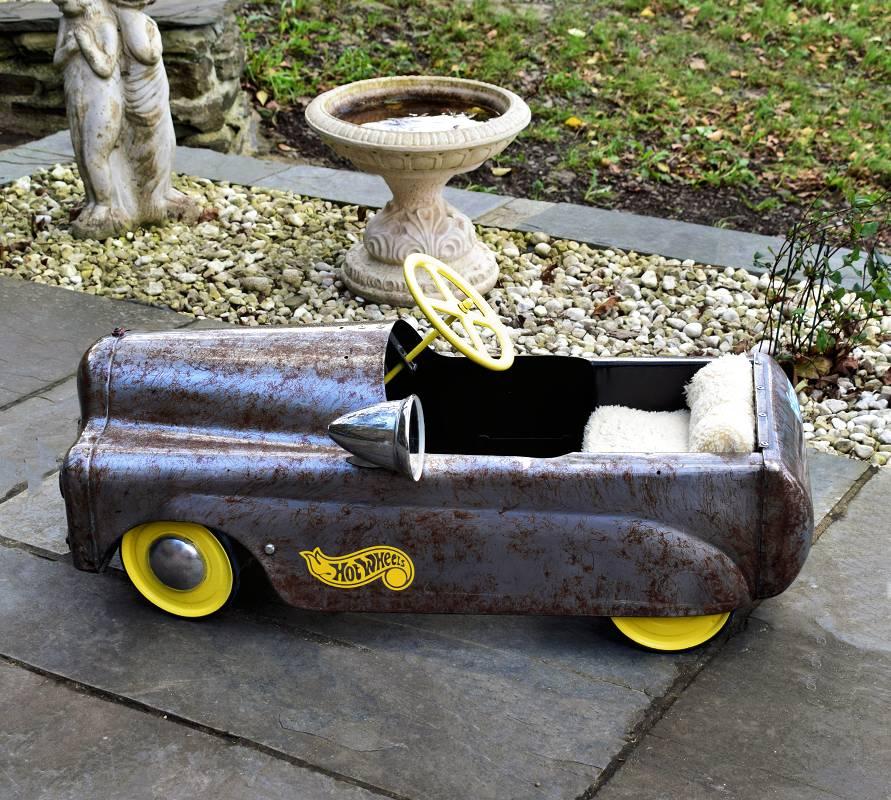 This is a great opportunity to acquire a Triang T30 Thunderbolt child’s pedal car. Produced in the 1950s and with a limited production of only 100 that were ever made makes this car quite a rare find. This particular one has been taken back to bare