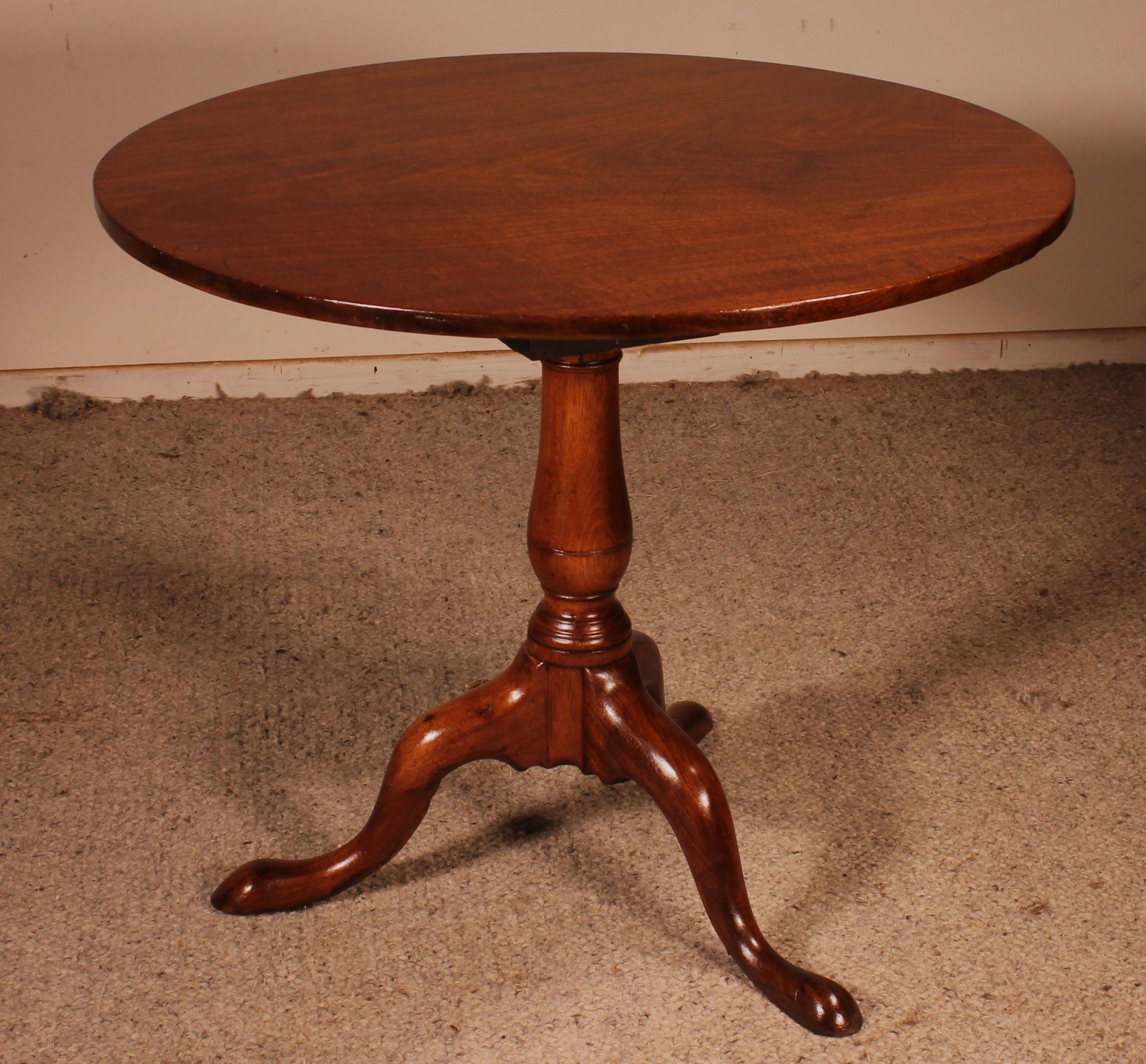 Regency English Tripod Table With Mechanism Circa 1800 For Sale