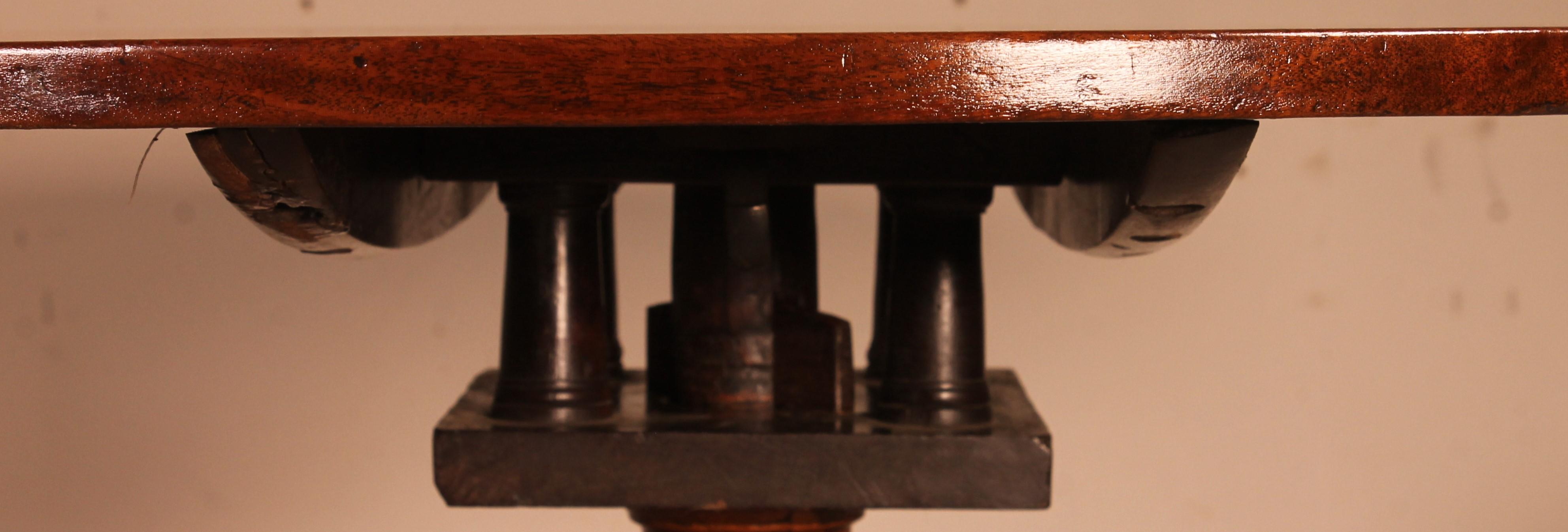 English Tripod Table With Mechanism Circa 1800 In Good Condition For Sale In Brussels, Brussels