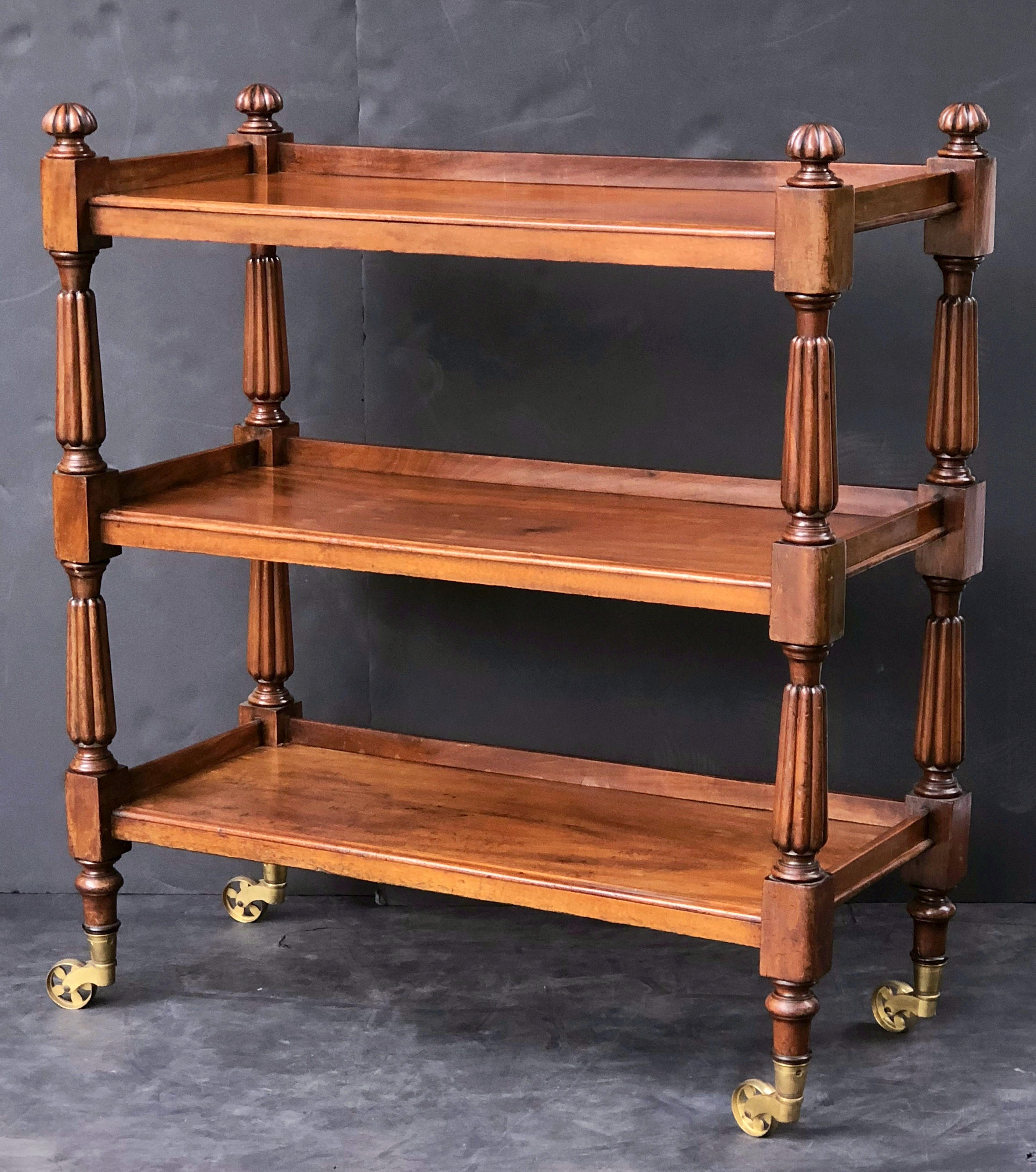 19th Century English Trolley or Console Server of Mahogany