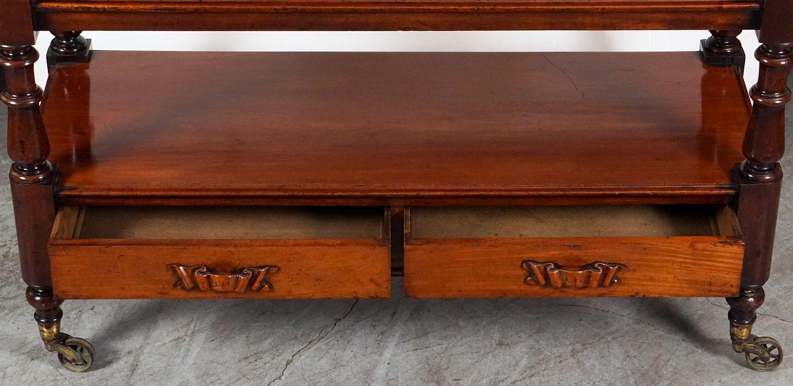 English Trolley or Console Server of Mahogany from the 19th Century For Sale 11
