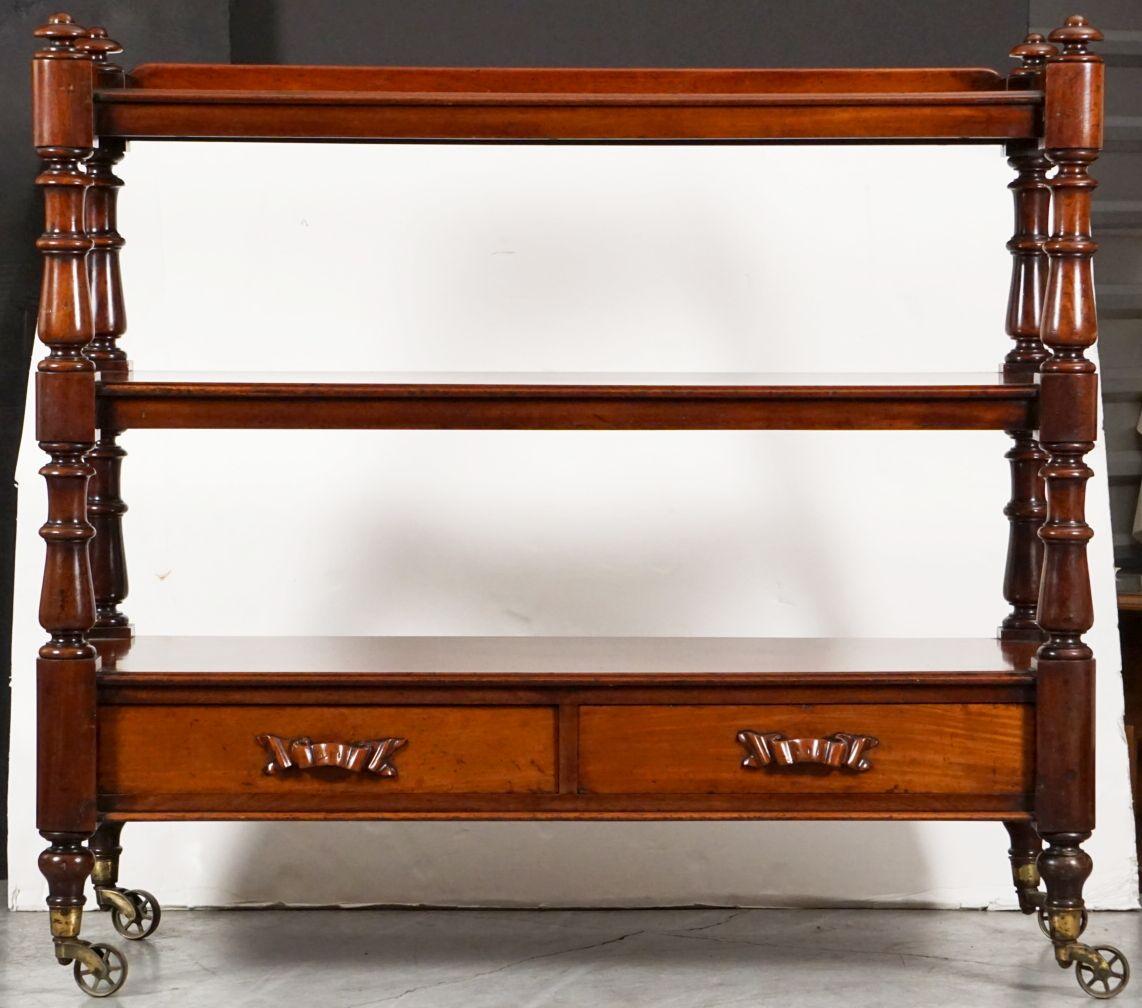 English Trolley or Console Server of Mahogany from the 19th Century In Good Condition For Sale In Austin, TX