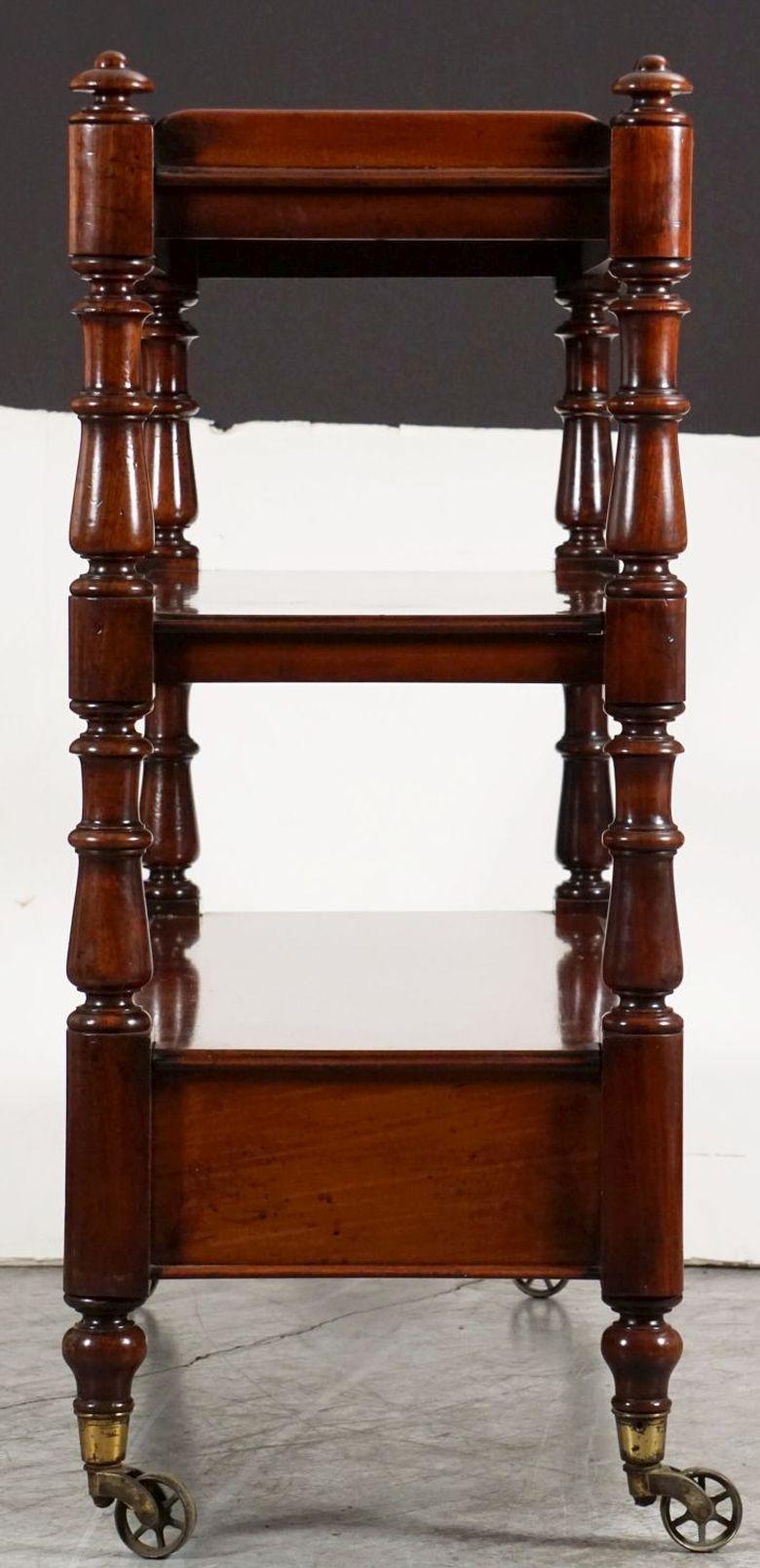 English Trolley or Console Server of Mahogany from the 19th Century For Sale 5