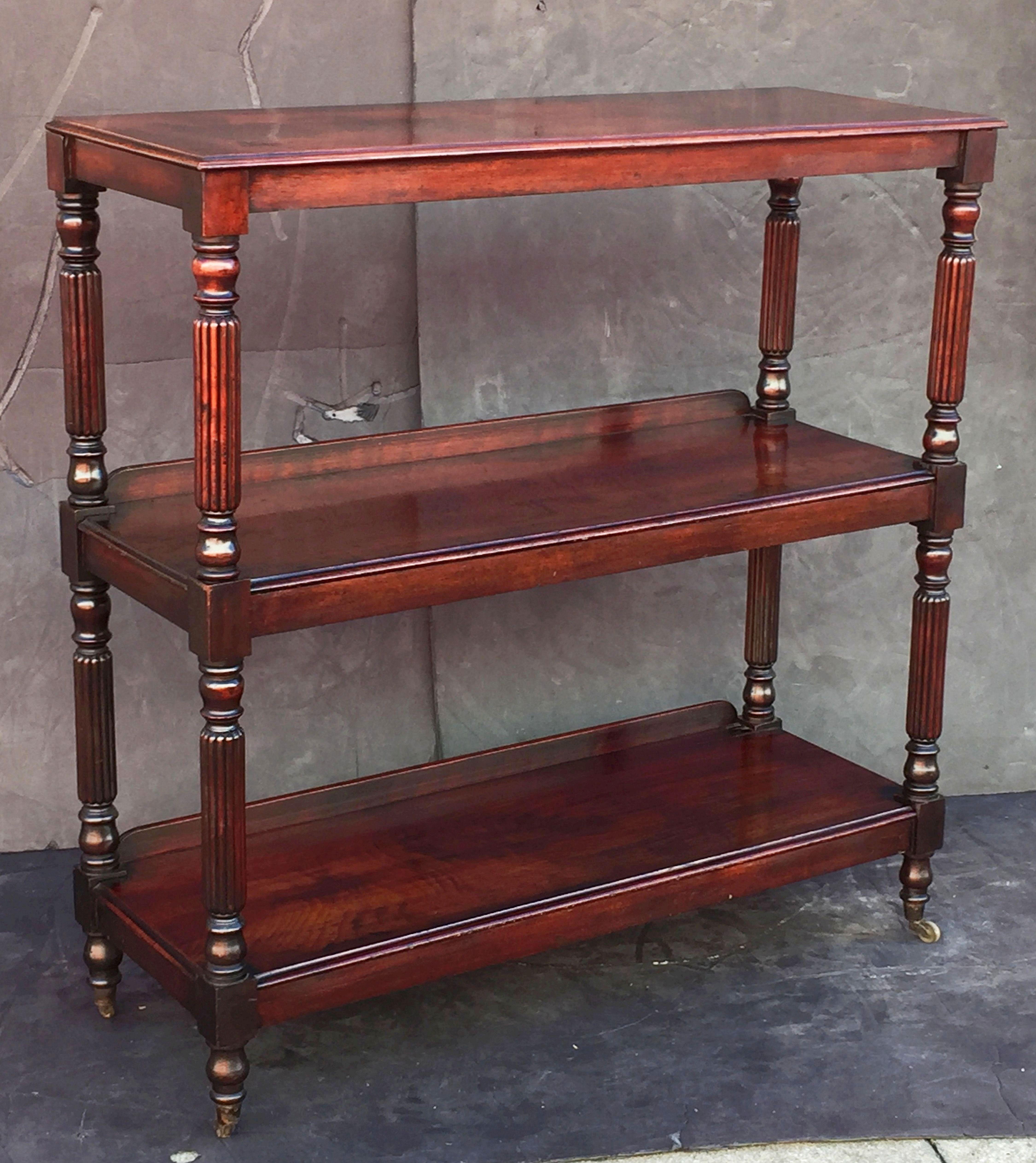 English Trolley or Console Server of Mahogany 'William IV Style' In Good Condition In Austin, TX