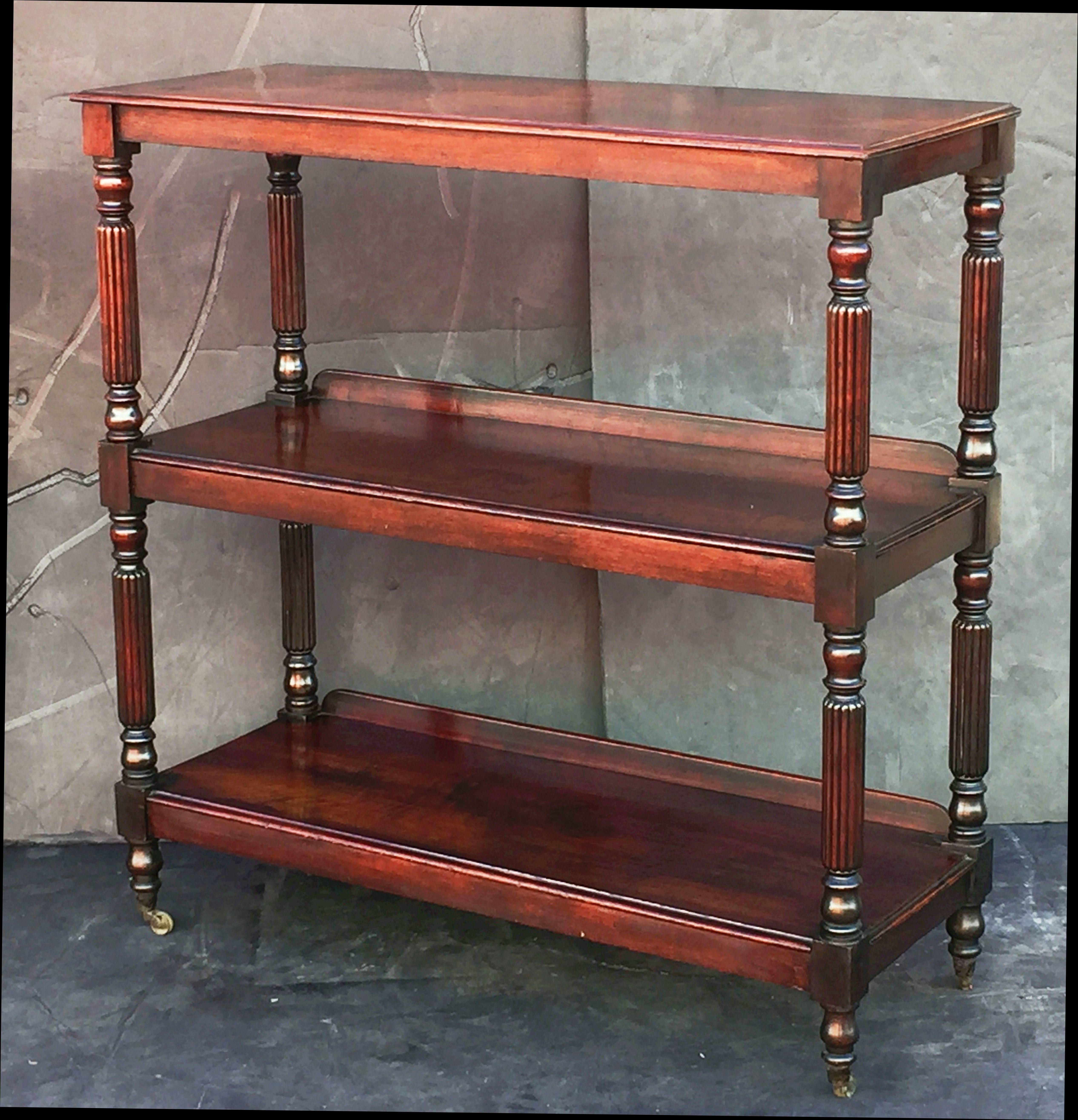 19th Century English Trolley or Console Server of Mahogany 'William IV Style'