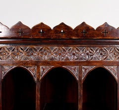 English Tudor Carved Dresser Cabinet