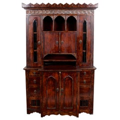 English Tudor Carved Dresser Cabinet