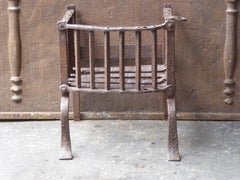 English Tudor Fireplace Grate or Fire Basket, 17th Century