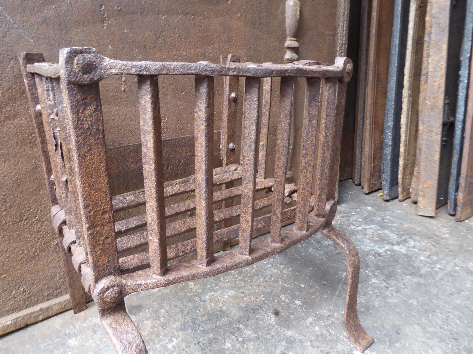 18th Century and Earlier English Tudor Fireplace Grate or Fire Basket, 17th Century