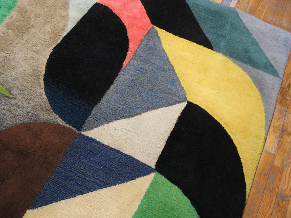 Mid-Century Modern 1970s English Art Moderne Tufted Carpet by Ron Nixon (9'3