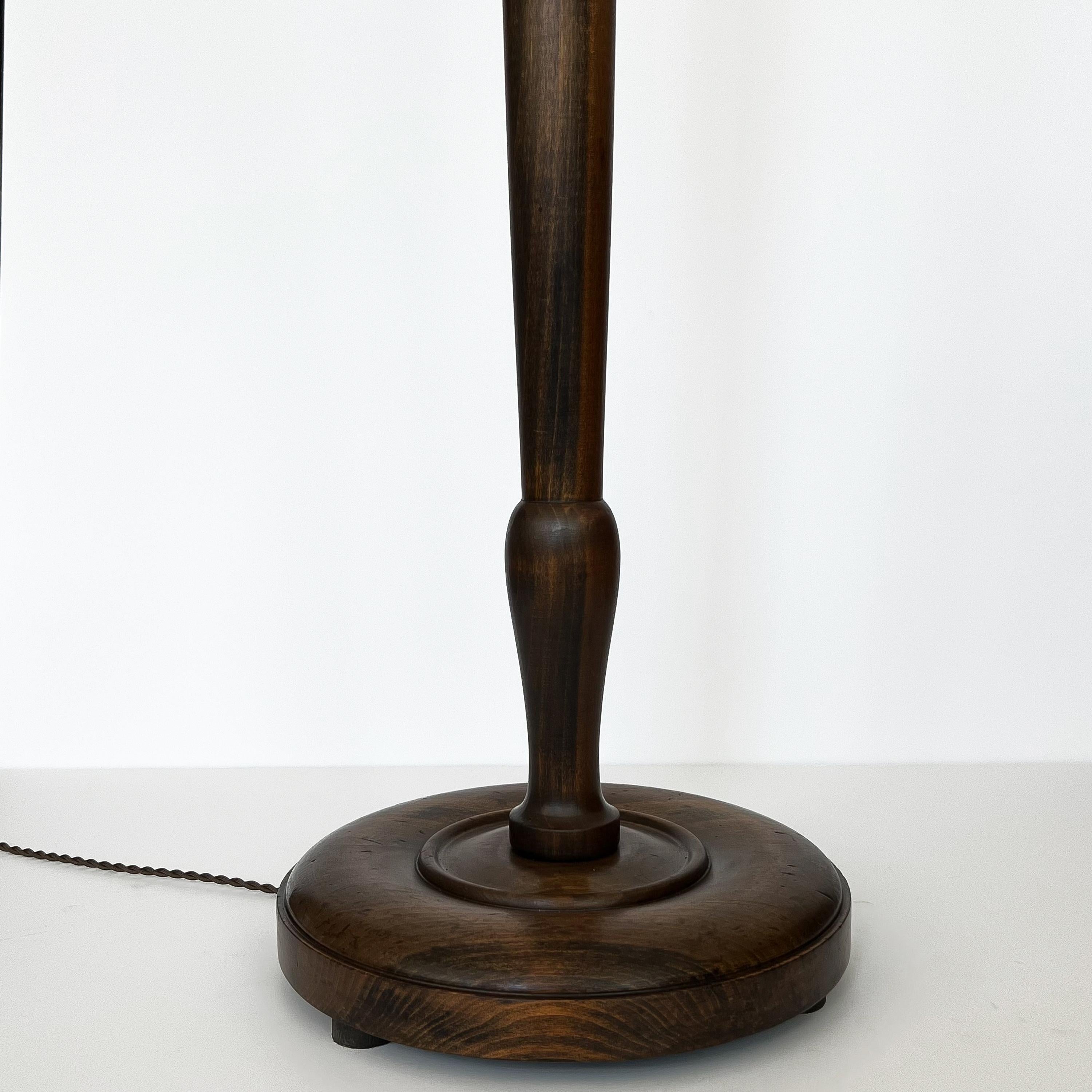 English Turned Solid Wood Floor Lamp 5