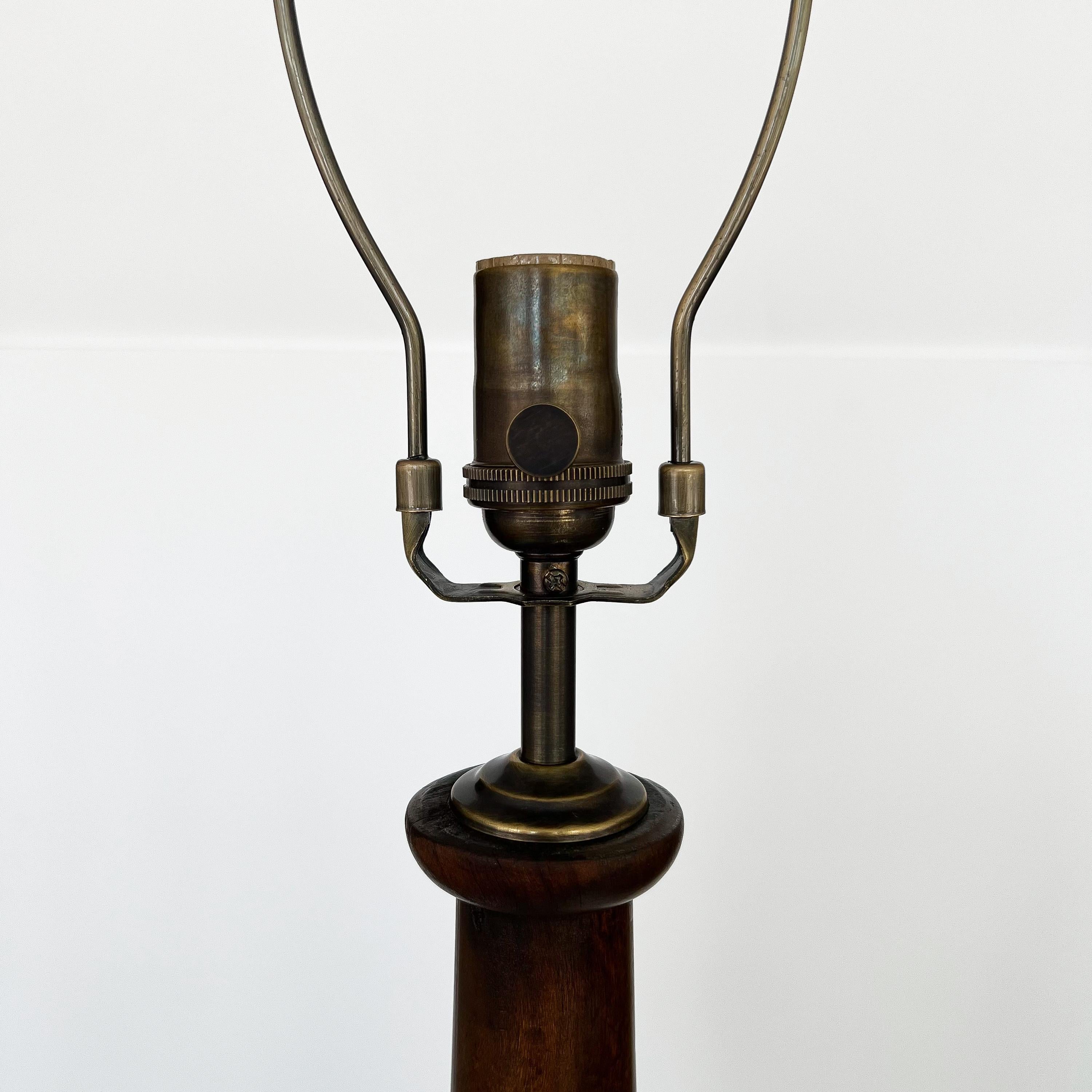 20th Century English Turned Solid Wood Floor Lamp