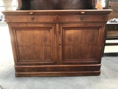 English two-body mahogany sideboard