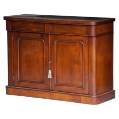 English Two-Door Console Cabinet or Chiffonier of Mahogany