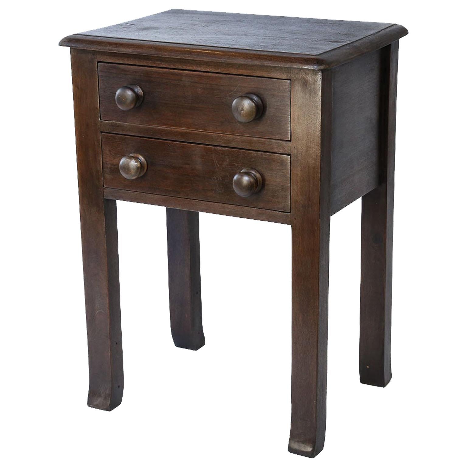 English Two-Drawer Side Table