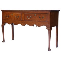 Antique English Two Drawer Sideboard