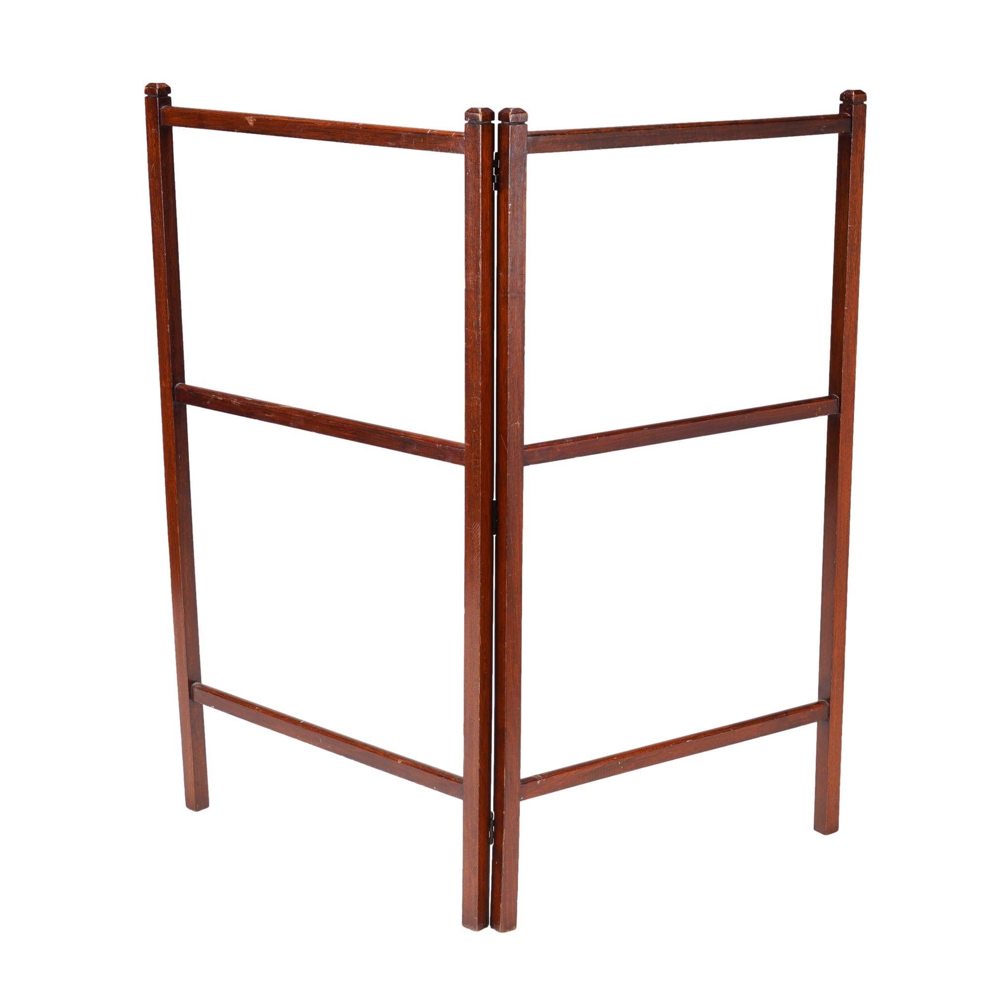 British English two part mahogany towel rail, c. 1890-1910 For Sale