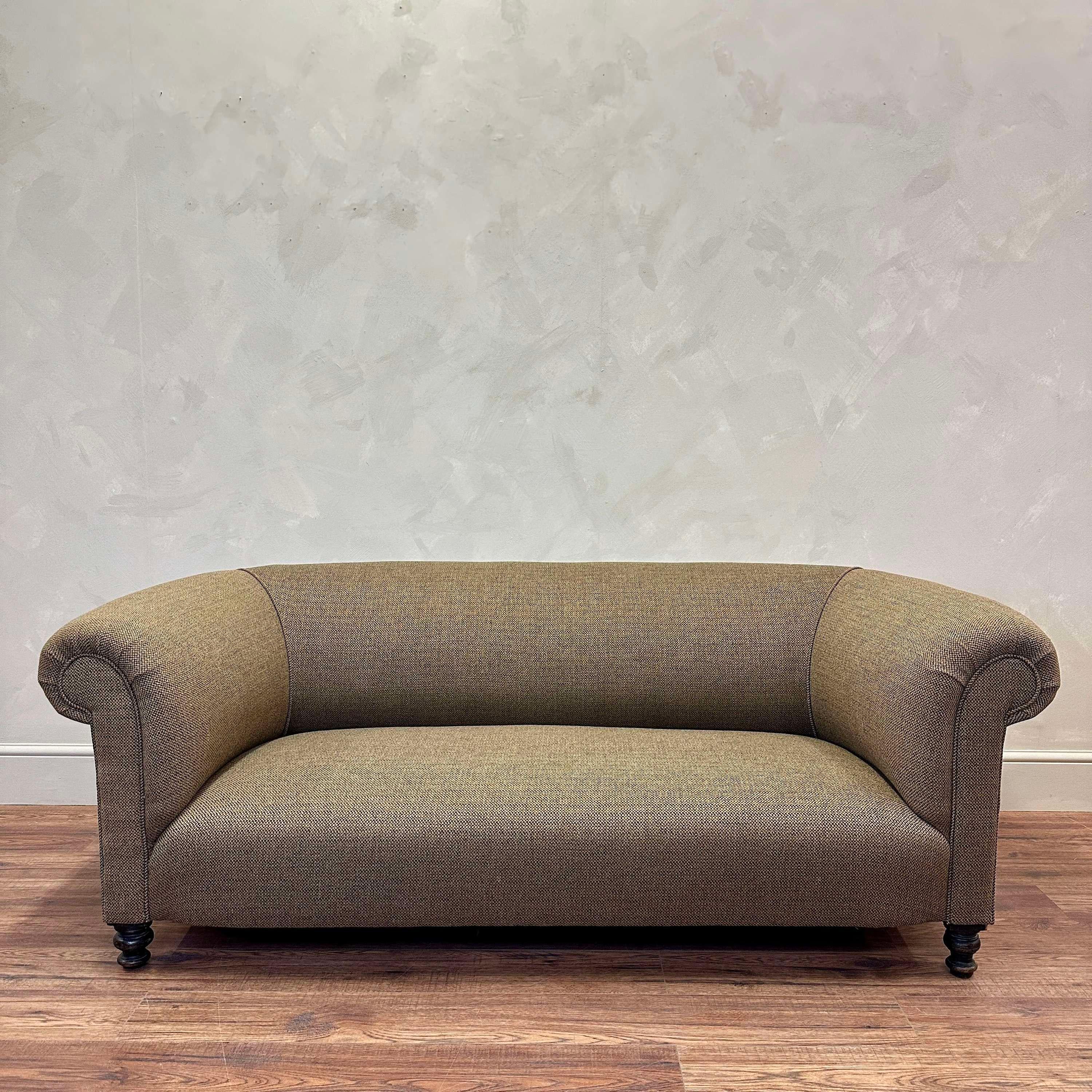 English Upholstered 19th Century Sofa 1