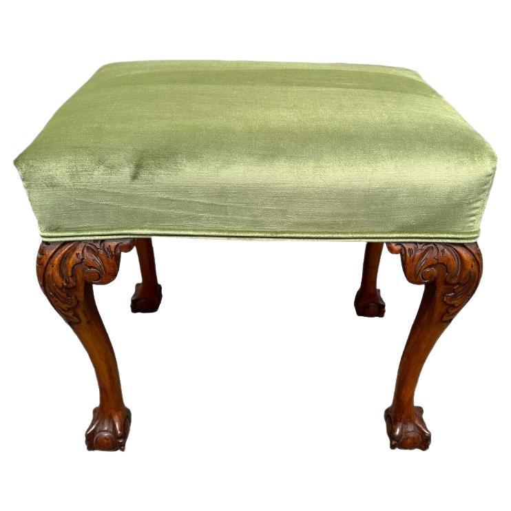 English Style Low Upholstered Bench For Sale at 1stDibs