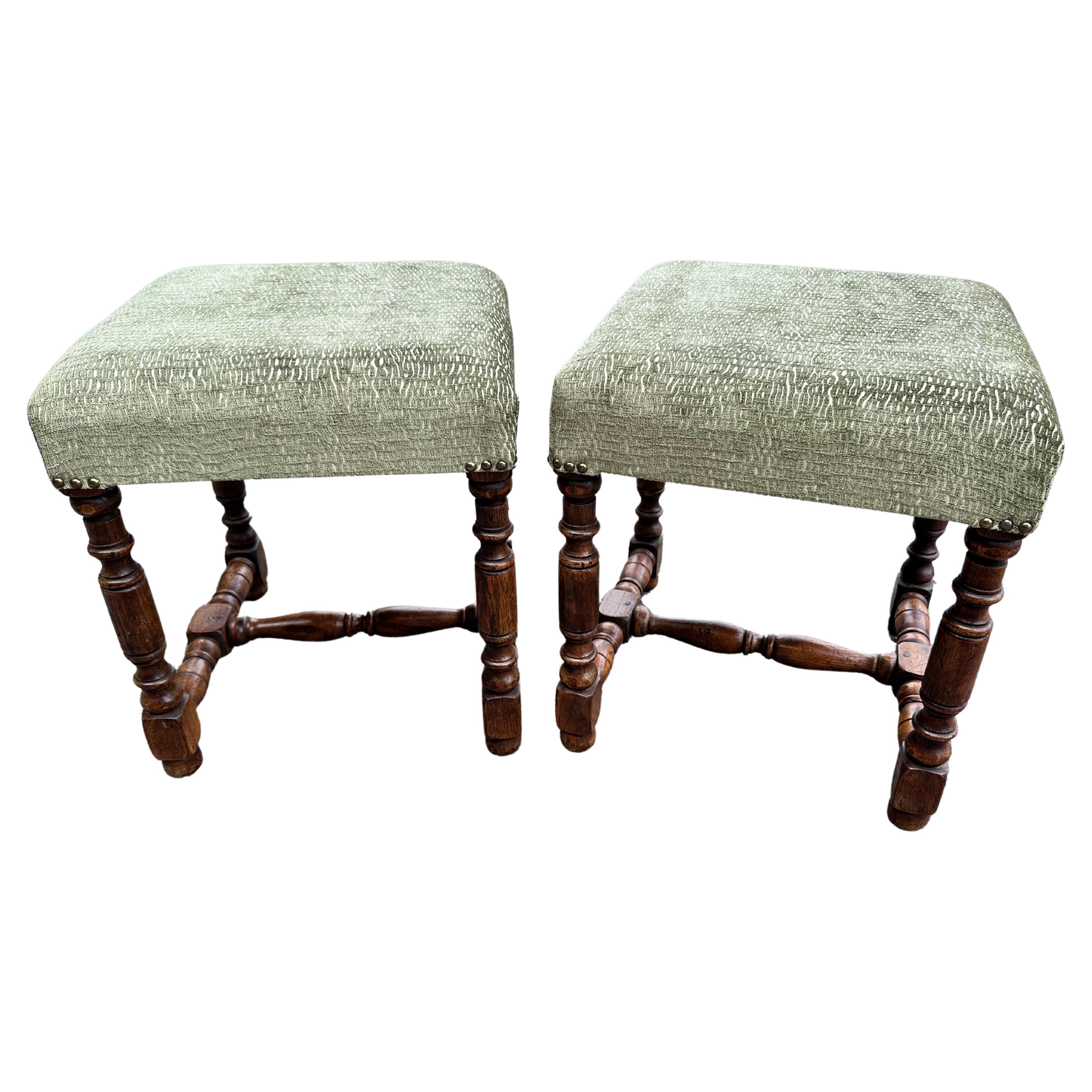 English Upholstered Stools For Sale at 1stDibs