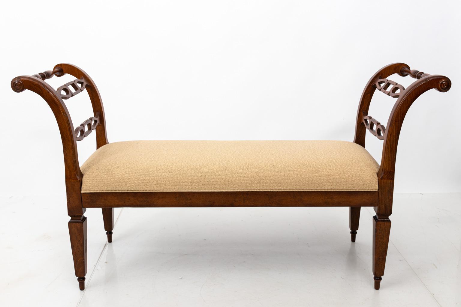 20th Century English Upholstered Window Bench