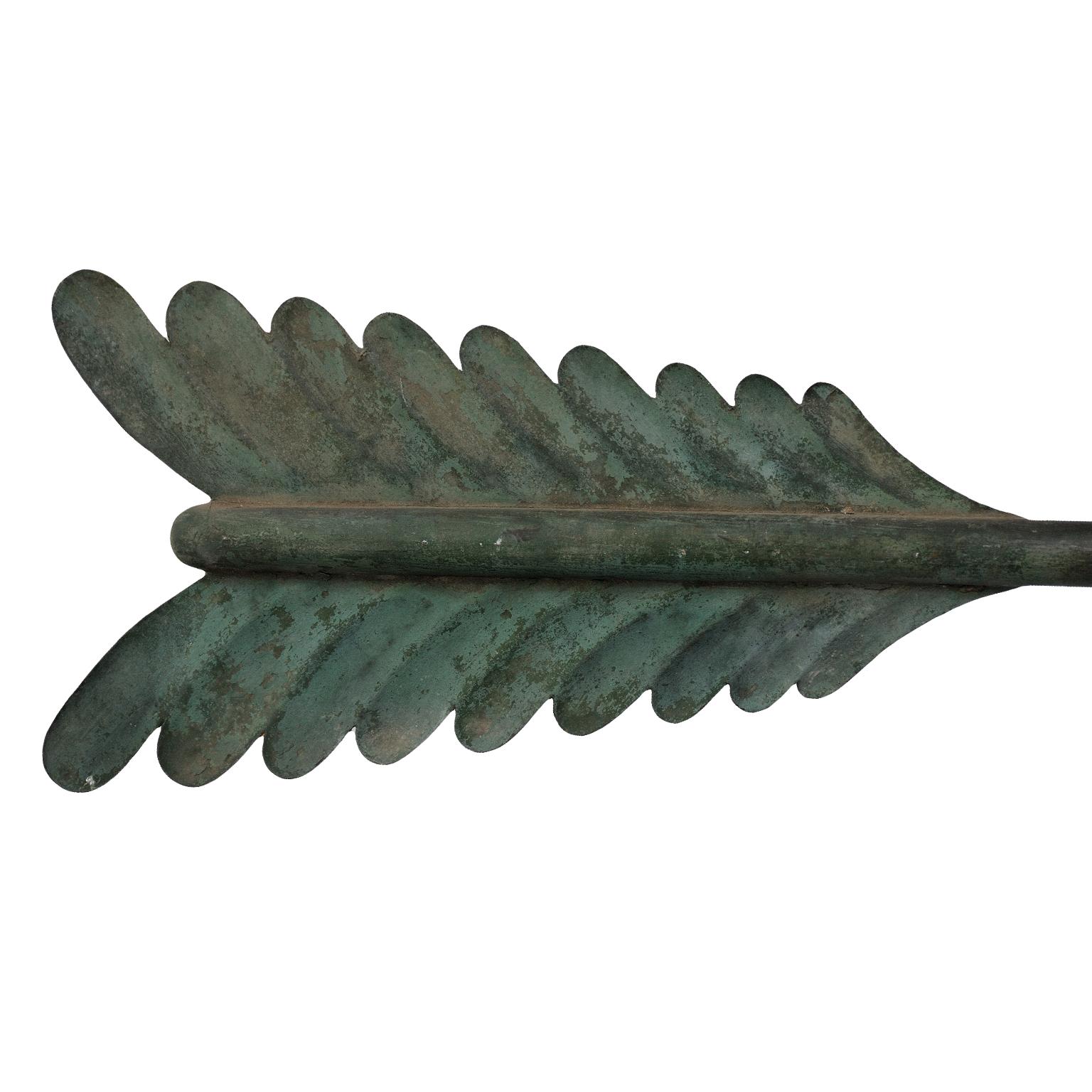 English Verdigris Copper Armorial Weather Vane Finial, circa 1820 In Good Condition For Sale In Tetbury, Gloucestershire